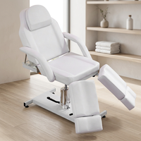 Table de massage moderne pliable en métal et cuir, avec éponge haute densité, fonctions hydrauliques, pour usage domestique et en salon de beauté