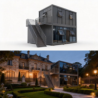 Maison conteneur préfabriquée à deux étages en kit, à panneaux sandwich, avec une pièce individuelle standard, pour logement à louer rapide