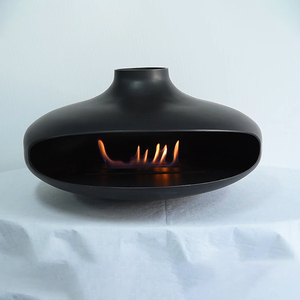 Nouvelle <span class=keywords><strong>cheminée</strong></span> bioéthanol suspendue ovale en métal pour plafond, modèle AFC-B800, pour extérieur, décoration pour salon, hall d'entrée, bureau - Product Image 4