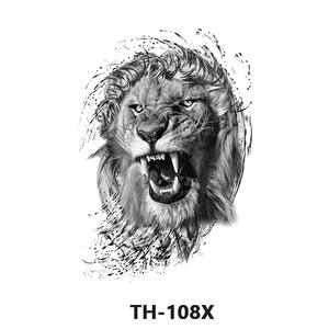 Venta al por mayor <span class=keywords><strong>de</strong></span> fábrica, medio <span class=keywords><strong>brazo</strong></span> para <span class=keywords><strong>hombre</strong></span>, tigre fresco, Lobo, flor, diseño negro, tatuajes temporales impermeables, pegatinas para decoración del cuerpo - Product Image 5