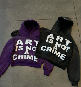 Felpe Vintage <span class=keywords><strong>Look</strong></span> 450 Gsm in cotone Terry francese con cappuccio e lavaggio con cappuccio personalizzato con ricamo e stile da strada Cropped felpa con cerniera - Product Image 6