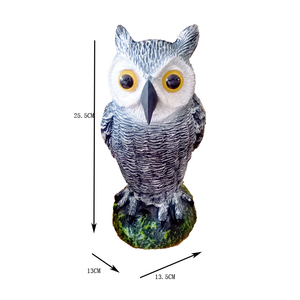 Décoy de hibou réaliste 3D, résistant aux intempéries, en plastique, pour effrayer les oiseaux, pour jardin, ferme, chasse, appât pour hiboux, lutte antiparasitaire, décoration extérieure - Product Image 2