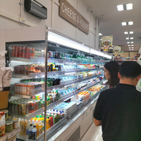 Réfrigérateur multi-étagères commercial à froid ventilé, sans givre, à brancher, le mieux noté pour supermarchés et présentoirs de boissons