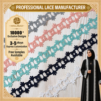 Dentelle Guipure Soluble dans l'Eau 5cm, Tissu Brodé Creux pour Robe, Abaya et Accessoires Vestimentaires