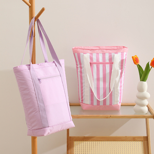Bolsa Térmica de un Solo Hombro, Color Sólido, Resistente, de Nailon de Alta Calidad, Mantiene la Comida y las Bebidas Frías, con Práctico Bolsillo Frontal con Cremallera - Product Image 2