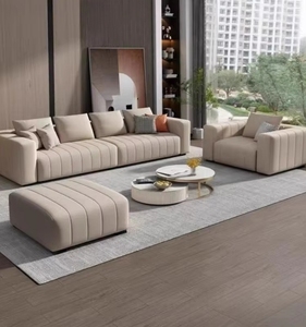Ensemble de canapés de luxe pour salon, mobilier de maison, nouveau design en cuir moderne - Product Image 1