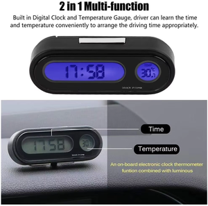 <span class=keywords><strong>Thermomètre</strong></span> à horloge numérique à DEL pour <span class=keywords><strong>intérieur</strong></span> de <span class=keywords><strong>voiture</strong></span> 2 en 1 Voltmètre - Product Image 5