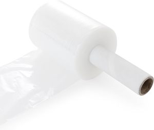 Extra thick 80 gauge stretch <b>wrap</b> with strong self-adhesion and tear resistance. Comes with convenient handle for easy use - Product Image 2