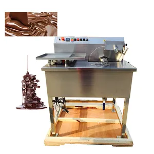 8KG Chocolate Melter Pouring Casting Molding Chocolate Tempering Machine for Small Business Shop