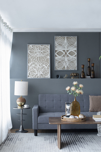 Décoration murale en boîte à ombres en forme de feuille S/2, cet ensemble de 2 décorations murales en boîte à ombres en forme de feuille de papier Sienne crée un accent attrayant pour toutes les pièces. - Product Image 6
