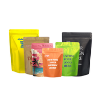 Pochettes d'emballage pour café, thé et café en nylon à impression personnalisée avec fermeture éclair pochette debout en plastique pour emballage alimentaire de savon