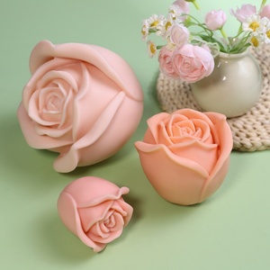Wholesale Rose Shape Resin Candle Mold 3D DIY Silicone Mold for Home Decoration <b>Scented</b> Candle Mould Food Grade Non <b>Stick</b> - Product Image 5