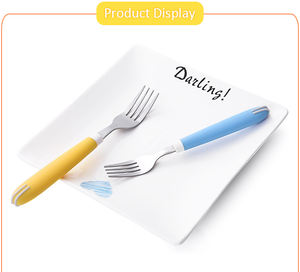 ชุดช้อนส้อมมีด,มีดด้ามพลาสติกพร้อมด้ามจับสำหรับใส่ช้อนส้อมสแตนเลส - Product Image 6