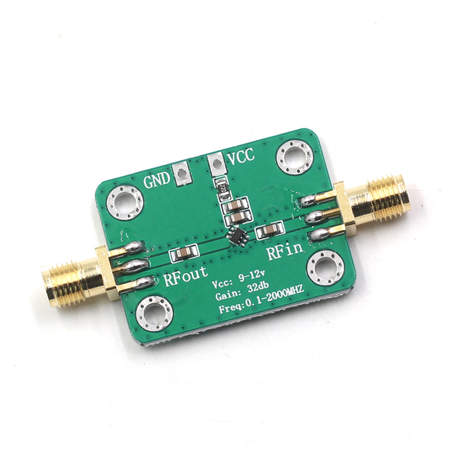 RF Broadband Amplifier LNA Module 0.1-2000MHz 30dB Gain SMA Connector Low Noise Signal Amplifier