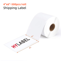 Rollo de Papel Adhesivo para Etiquetas Personalizadas, Etiquetas Térmicas Directas de 4x6 (100x150), Etiquetas de Envío para Impresora, Rollo de Etiquetas de Código de Barras