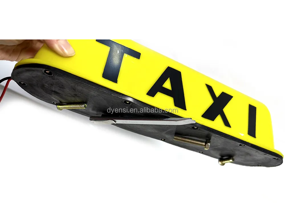 Gele Universele Magnetische Taxi Toplamp Abs Plastic Taxi Cabine Daklamp Met Magneten Taxi Bord