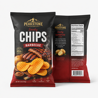 Bolsas de Embalaje Personalizadas con Impresión Brillante o Mate, con Cierre Trasero, para Aperitivos, Papas Fritas y Otros Snacks