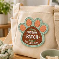 Écusson brodé personnalisé thermocollant ou à coudre, badge brodé, patch en tissu avec logo personnalisé pour accessoires vestimentaires
