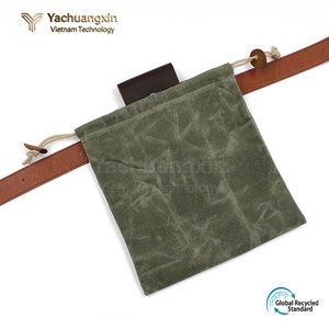 Pochette de ceinture portable en toile cirée marron et PVC, fabriquée à la main en usine, pour la forage et le bushcraft, sac de forage, pochette à outils - Product Image 5