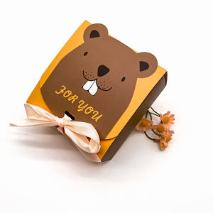 Boîtes mignonnes en papier pliables pour enfants, emballages cadeaux de bonbons de dessin animé créatif - Product Image 1