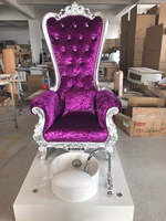 Chaise de pédicure du roi et de la reine du trône royal baroque européen Bomacy pour meubles de salon de beauté