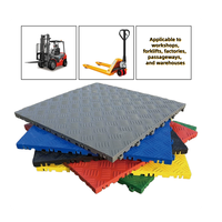 Revêtement de sol industriel en PP de 18 mm, dalles modulaires rigides à emboîtement pour garage, avec surface résistante à l'usure, système de clic antidérapant