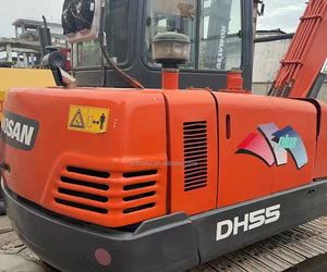 Mini-excavatrice Doosan DH55 d'occasion, 5 tonnes, équipement de construction, excavatrice hydraulique à chenilles coréenne - Product Image 4