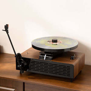 Creative Upright Gramophone Style Phonograph Player USB FM Radio BT Connection Desktop <b>Music</b> <b>System</b> <b>For</b> Living Room - Product Image 4