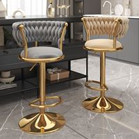 Chaise de comptoir réglable, chaise de salon moderne pivotante, tabouret de bar chromé, chaise de bar
