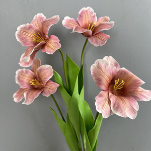 Ramo de <span class=keywords><strong>Tulipanes</strong></span> Artificiales de Plástico con Tacto Real, <span class=keywords><strong>Tulipanes</strong></span> Grandes Azules y Morados para Decoración de Bodas, Navidad, Eventos Nupciales y Fondos - Product Image 5
