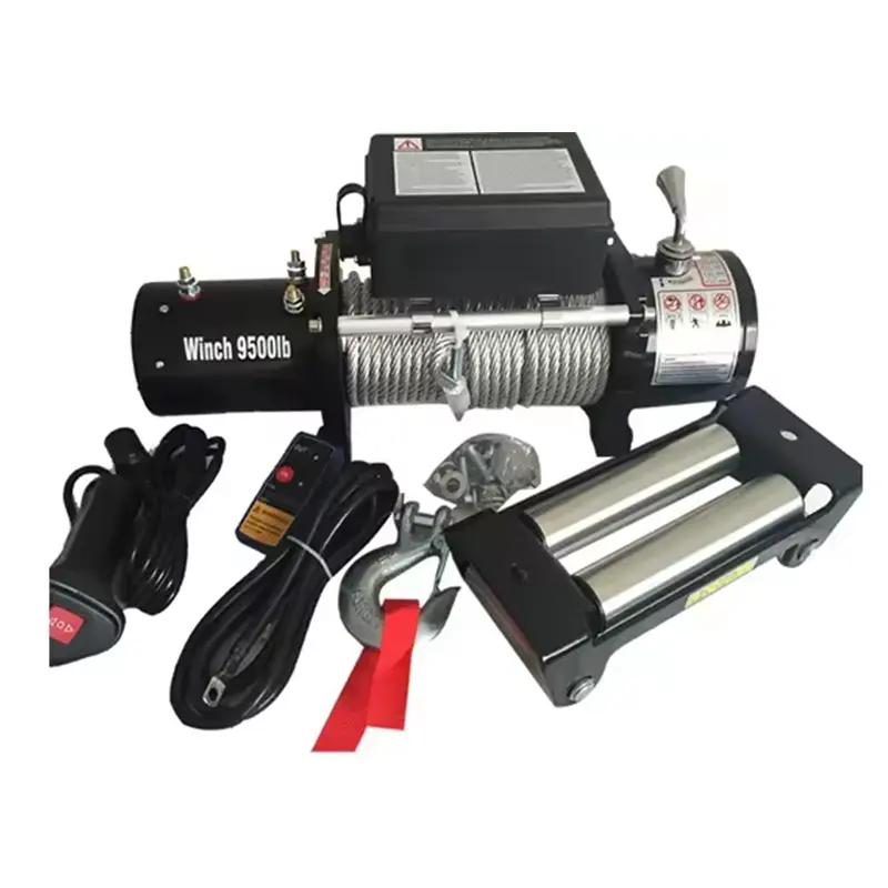 12V 9500lbs winch OEM 4X4 Wholesale 9500lbs with Synthetic Rope 4x4 Offroad Accessories Electric Winch