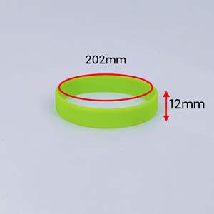 Bracelet en silicone Aperture 12/5mm rond, couleur unie, étanche, bracelet de sport avec incrustation Aperture pour hommes et femmes, bijoux de mode - Product Image 2
