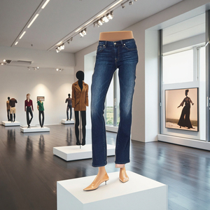 Pantalones Vaqueros Ajustados Elásticos de Mezclilla para Mujer, Estilo Europeo y Americano, Personalizados 2025, Transpirables, Lavados con <span class=keywords><strong>Spray</strong></span>, Casuales de Verano - Product Image 5