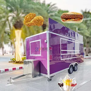 2024 Mobile Street Fast-Food-Verkaufs anhänger zum Verkauf CE DOT Approved Food Truck Voll koch ausrüstung