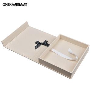 Hot Wholesale Factory Custom logo and Size Linen Cloth with Wood Board Prints <strong>Photograph</strong> Photo and Album <strong>Storage</strong> Gift <strong>Box</strong> - Product Image 5
