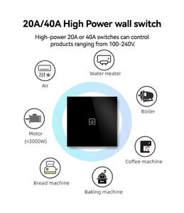 Interruptores de Pared Inteligentes <span class=keywords><strong>con</strong></span> <span class=keywords><strong>Pantalla</strong></span> Táctil de Plástico Estándar Europeo Tuya WiFi Zigbee <span class=keywords><strong>con</strong></span> Control por Voz de <span class=keywords><strong>Alexa</strong></span> y Google Home, Automatización del Hogar de 1 a 4 Vías - Product Image 3