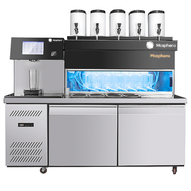 Commercial Fully Automatic Bubble Tea Machine Intelligent Multi Functional All in One Unit Full Set Equipment for Milk Tea Shop