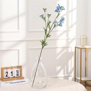 Stile europeo di fascia alta sfuso bianco blu Wild Delphinium fiori di seta artificiale Larkspur fiore per la decorazione di nozze - Product Image 3