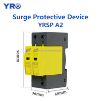 YRO Budget Friendly Type2 AC Dispositif de protection contre les surtensions 10KA à 20KA 2P SPD T2 Parafoudre pour usage industriel Protection 385V