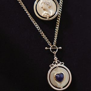 Collier délicat et minimaliste en or 18 carats avec saphir et pierre de Quenhead de Xinfly - Product Image 5