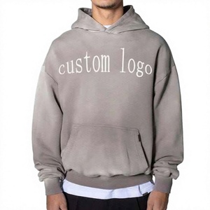 เสื้อฮู้ดดี้แบบสวมหัวผ้าคอตตอน 100% หนานุ่ม สไตล์สตรีทแวร์ พิมพ์ลายแบบซันเฟด แอซิดวอช สีพื้น สำหรับฤดูหนาว รับผลิตตามสั่ง ขายส่ง - Product Image 5