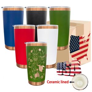 Tasses à café isothermes en acier inoxydable avec revêtement en céramique plaqué cuivre, 20 oz, cadeaux pour les festivals, les anniversaires, la fête des mères, les mariages - Product Image 1