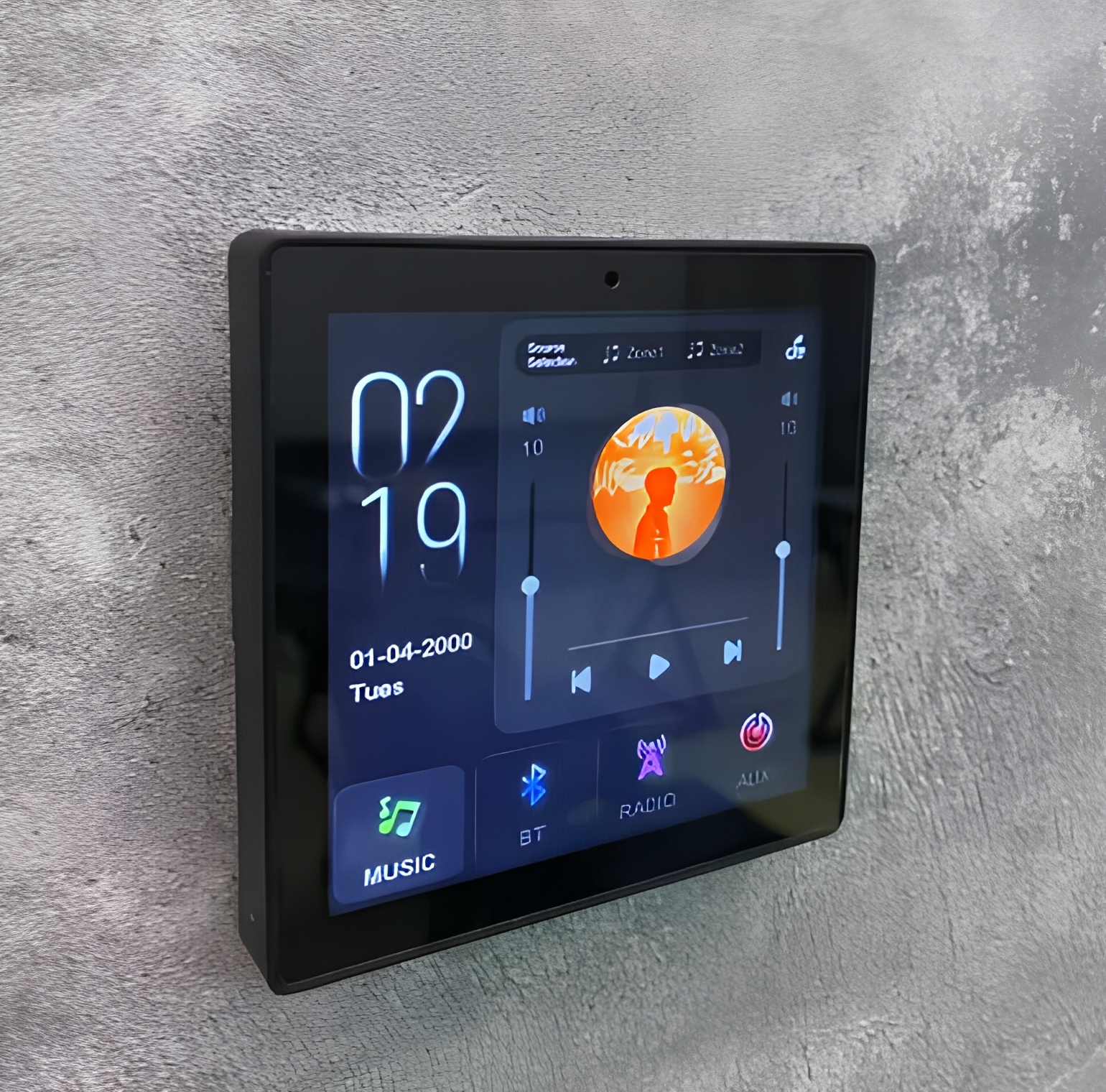TL 86F 4 Inch Music Controller 2 Zone 4X30W Zone1 Zone2 Speaker Outputs for Hotel Room Use Daily Work Now · image 2