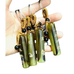 Porte-clés pendentif zodiacal cylindrique en corne de bœuf, acier inoxydable, gravure imprimée, bijoux à 1 yuan, vente en gros à 2 yuans - Product Image 4