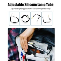 Lampe de lecture pour le cou, pour lire au lit, rechargeable par USB-C, lampe de lecture mains libres avec bras flexibles, 3 modes de couleur pour les voyages