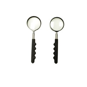 Loupe portative avec lentille en verre de 60 mm, poignée en acier inoxydable pour la lecture et l'usage quotidien - Product Image 1