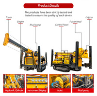 Offre Spéciale : Foreuse hydraulique sur chenilles à moteur diesel avec pompe, profondeur max. 1600 m, diamètre 100 mm