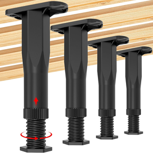 Pieds de meubles télescopiques en plastique pour diverses bases de lits et meubles, projets de bricolage <span class=keywords><strong>avec</strong></span> hauteur réglable - Product Image 2