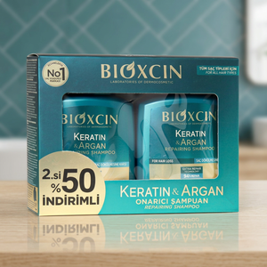 แชมพูสำหรับผมบอบบางบอบบางบอบบางบอบบางแชมพูสำหรับผมเสีย Bioxcin เคราตินอาร์แกนซ่อมแซม2X300ml - Product Image 2