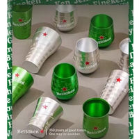 Vente chaude 16 oz couleur changeante verre à bière Magic verre en aluminium chope à bière verres à bière